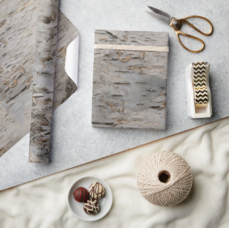 Papier Cadeau Écorce de bouleau
