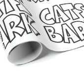 Papier Cadeau Écorce de chats (Coin rond)