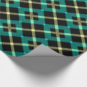 Papier Cadeau écossais écossais écossais motif jaune turquoise p (Coin)
