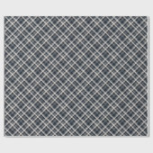 Papier Cadeau écossais, noir et blanc, tartan, élégant, classiqu (Plat)