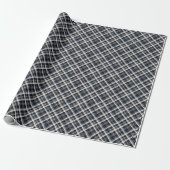 Papier Cadeau écossais, noir et blanc, tartan, élégant, classiqu (Déroulé)