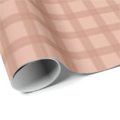 Papier Cadeau Écossais rose (Coin rond)