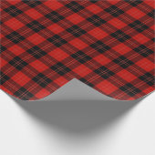 Papier Cadeau écossais tartan noir et rouge (Coin)