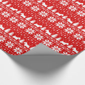 Papier Cadeau Écossais Terrier Scottie Chien Silhouettes Noël (Coin)