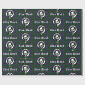 Papier Cadeau Ecosse Clan Wood Crest & Tartan (Plat)
