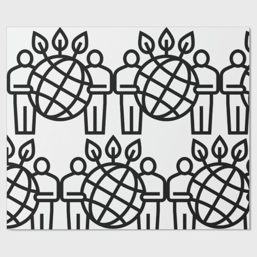 Papier Cadeau Écosystème planétaire (Plat)