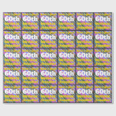 Papier Cadeau Écouter 60e Anniversaire Papier d'enveloppement (Plat)