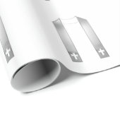 Papier Cadeau Écouter en 3D Le Stole de prêtre en argent (Coin rond)