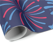 Papier Cadeau Écran de feux d'artifice vibrant (Coin rond)