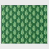 Papier Cadeau Écran en feuille de hêtre imprimé, vert émeraude p (Plat)