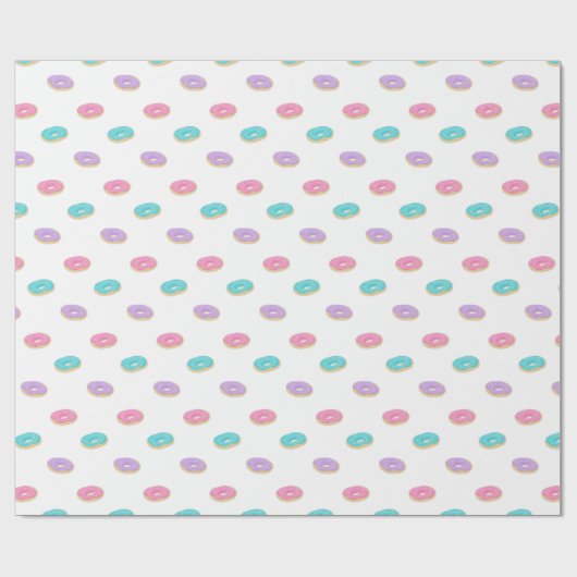 Papier Cadeau Écrasage Motif des beignets à épandre mignon (Plat)