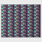 Papier Cadeau Écrasé Indigo (Plat)