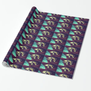 Papier Cadeau Écrasé Indigo