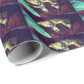 Papier Cadeau Écrasé Indigo (Coin rond)