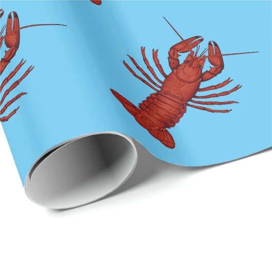 Papier Cadeau Écrevisses (Coin rond)