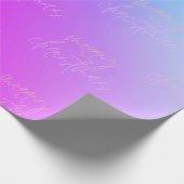 Papier Cadeau Écrit main Joyeux Noël Fun Gradient Élégant (Coin)