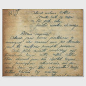 Papier Cadeau Écriture antique Letter-11 (Plat)