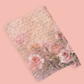 Papier Cadeau Écriture d'antiquité florale Rose