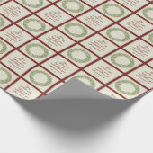 Papier Cadeau Écriture de Noël - Gloire à Dieu (Coin)