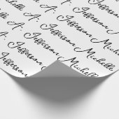 Papier Cadeau Écriture manuscrite classique créative blanche ten (Coin)