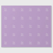 Papier Cadeau Écriture manuscrite classique Nom élégant Couleur  (Plat)