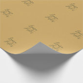 Papier Cadeau Écriture manuscrite classique Nom élégant Couleur  (Coin)