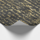 Papier Cadeau Écriture manuscrite en noir vieil Arrière - plan n (Coin)