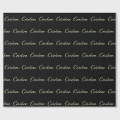 Papier cadeau écriture manuscrite or blanc Carolin (Plat)
