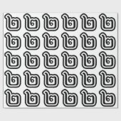 Papier Cadeau Écriture thaïlandaise numéro 2 / Deux / ๒ (Song) (Plat)