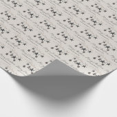 Papier Cadeau Ecriture unique moderne beige (Coin)