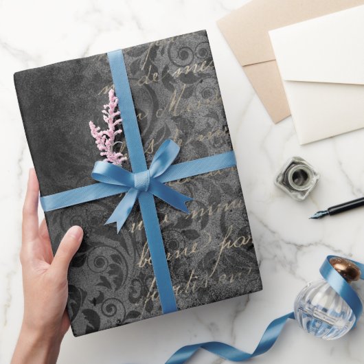 Papier Cadeau Écriture victorienne et ornementale (Cadeaux)