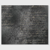 Papier Cadeau Écriture victorienne et ornementale (Plat)