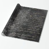 Papier Cadeau Écriture victorienne et ornementale (Déroulé)
