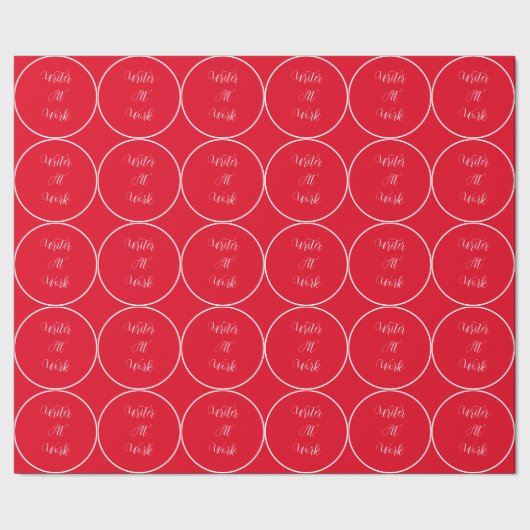 Papier Cadeau Écrivain Au Travail Rouge (Couture)
