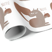 Papier Cadeau Écrous d'écureuil ! (Coin rond)