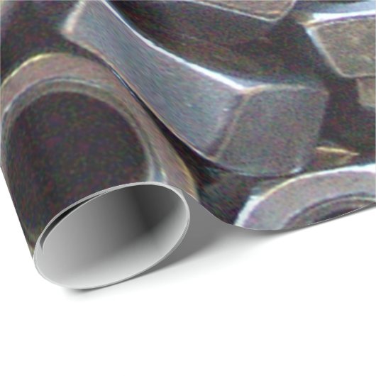 Papier Cadeau Écrous - et - boulons (Coin rond)