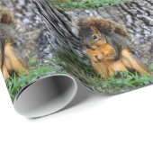 Papier Cadeau Écureuil (Coin rond)