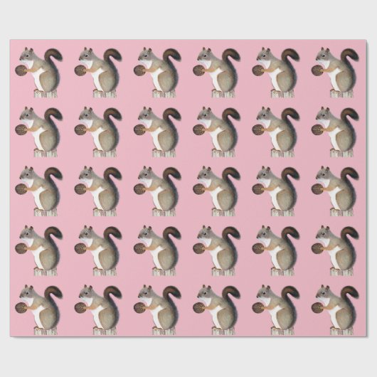 Papier Cadeau Écureuil (Plat)
