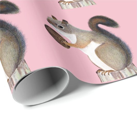 Papier Cadeau Écureuil (Coin rond)