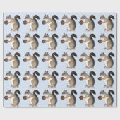 Papier Cadeau Écureuil (Plat)