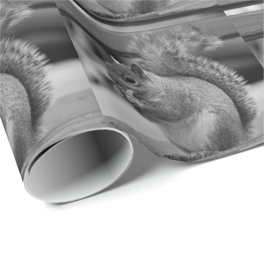 Papier Cadeau Écureuil (Coin rond)