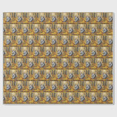 Papier Cadeau Écureuil À La Faisée D'Automne (Plat)