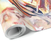 Papier Cadeau écureuil aquarell (Coin rond)