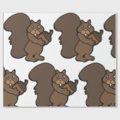 Papier Cadeau Écureuil avec maïs (Plat)