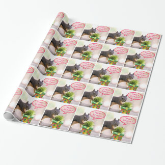 Papier Cadeau Écureuil de joyeux anniversaire