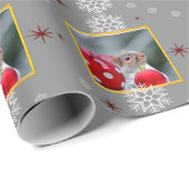 Papier Cadeau Écureuil de Noël (Coin rond)