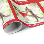 Papier Cadeau Écureuil de Noël à l'enveloppe de cadeau faite sur (Coin rond)