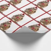 Papier Cadeau Écureuil de Noël avec du sucre de canne (Coin)