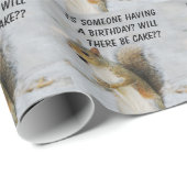 Papier Cadeau Écureuil mignon, enveloppe de cadeau (Coin rond)