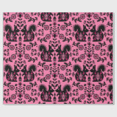 Papier Cadeau Écureuil Nordic Scandinave Folk Art (Plat)